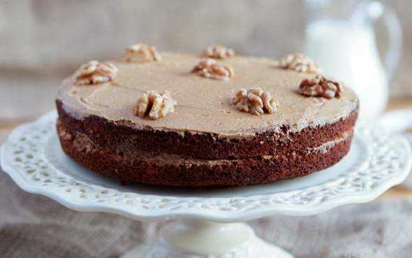 Caramel Frosted Chocolate Cake