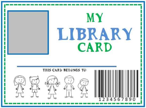 library card printable