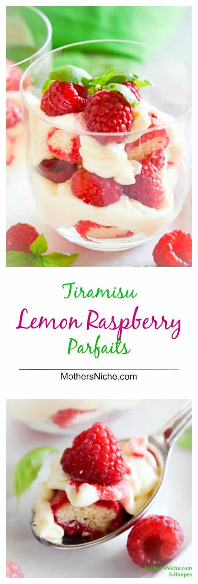 Lemon Raspberry Tiramisu Parfaits