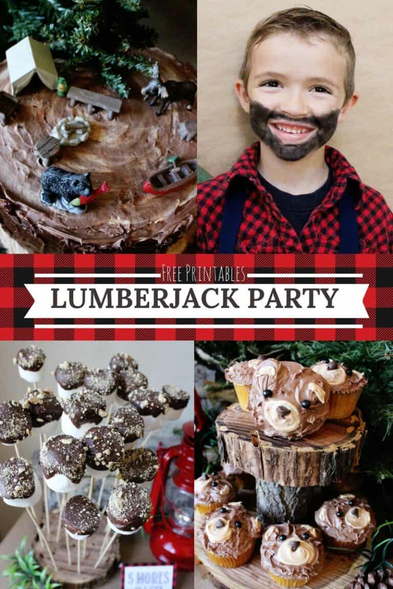 LUMBER JACK PARTY- with all the FREE PARTY PRINTABLES you need