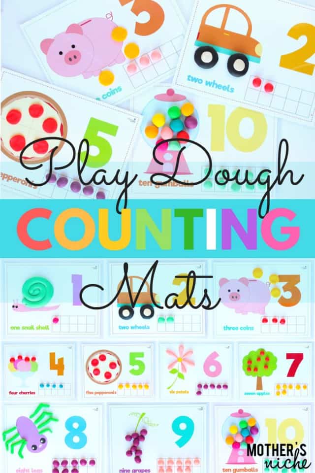 Counting Garden Play Dough Mats – Messy Little Monster Shop