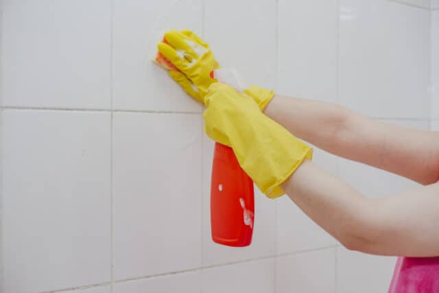 uses for vinegar include cleaning grout and tile