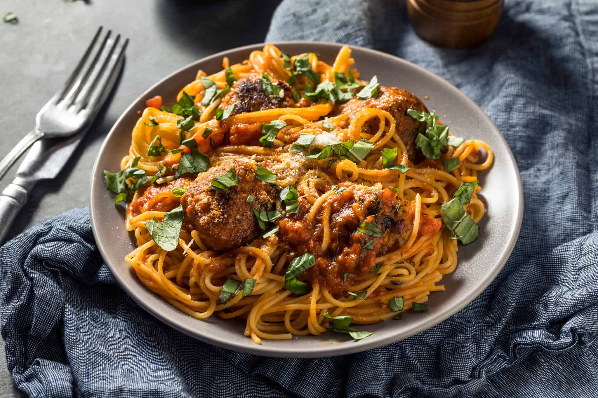 Cheesy Stuffed Meatballs and Spaghetti Recipe