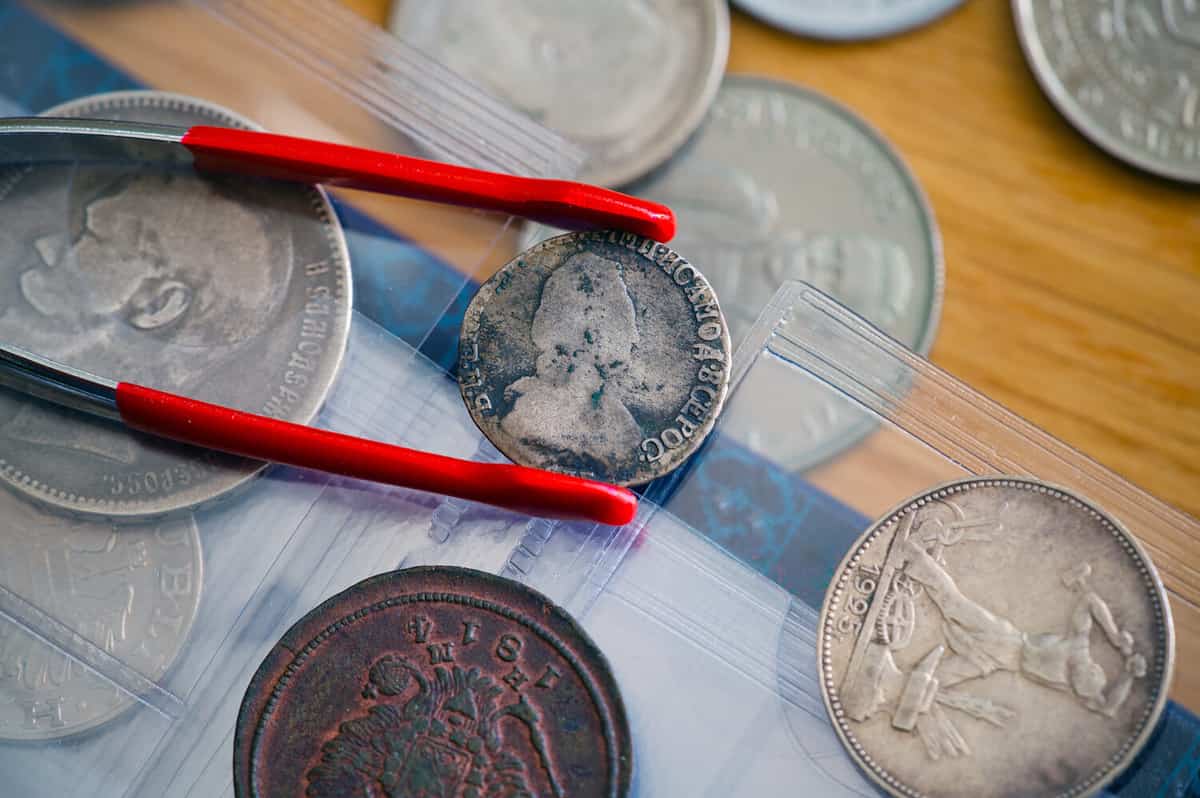 set of ancient silver coins