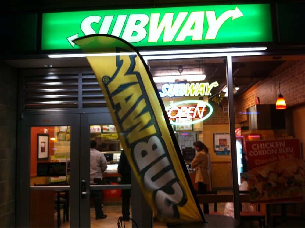 View of Subway from outside