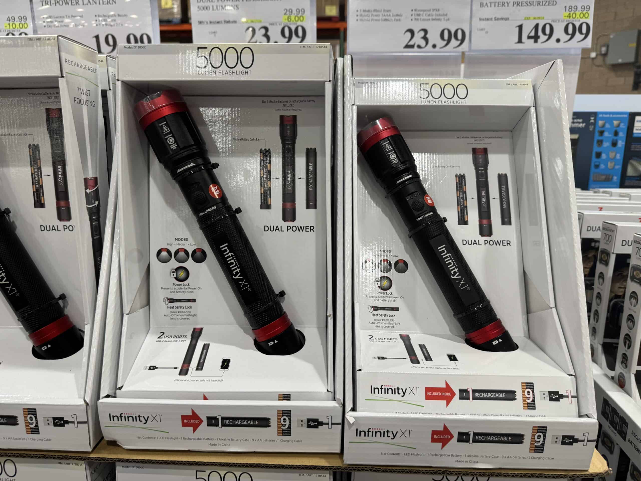 10. Infinity X1 Dual Power Flashlight 