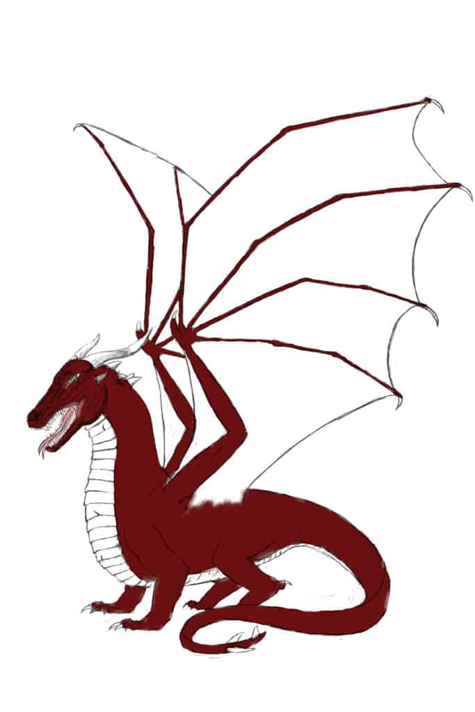 How to draw a dragon color 1