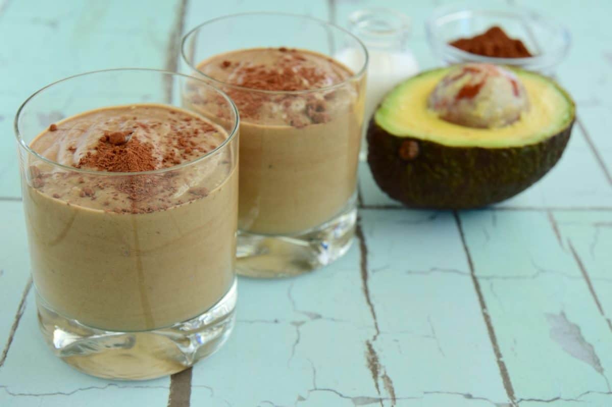 Vegan healthy chocolate avocado smoothie Breakfast ideas for busy weekdays