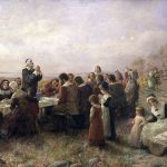 Who hosted the first Thanksgiving?