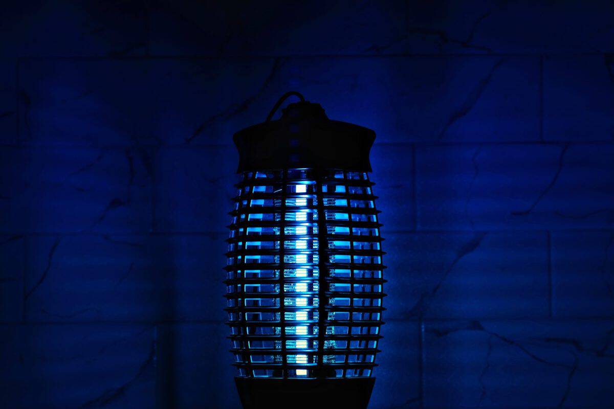 Mosquito repellent lamp at night with blue light, for your loved ones in the family.