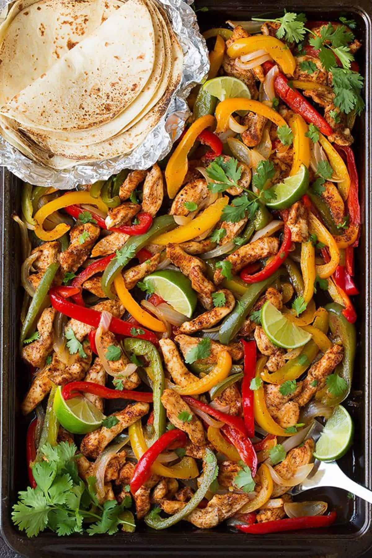 Homemade Sheet Pan Chicken Fajitas