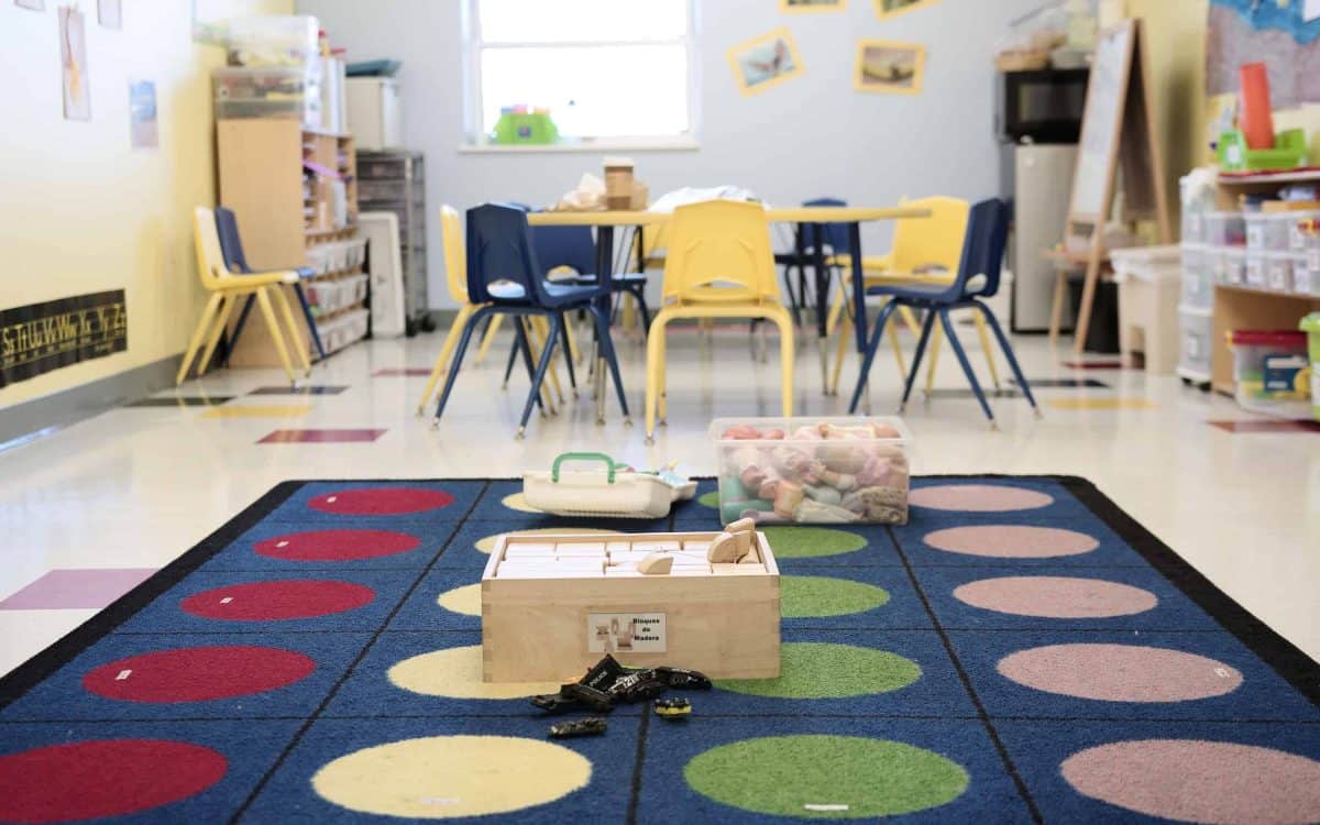 empty early childhood classroom