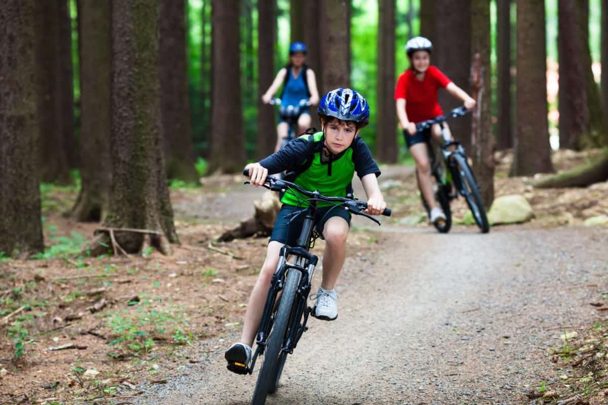 Active family biking