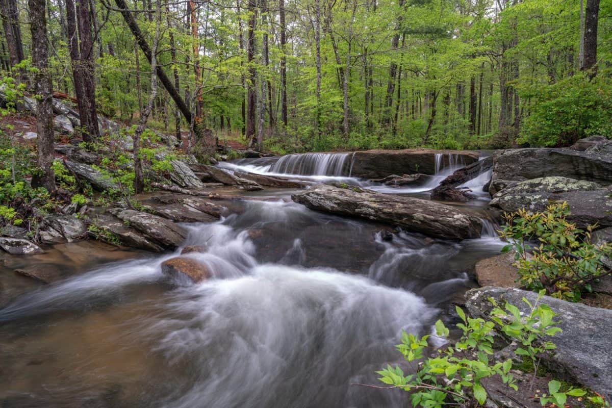 Upper cheaha falls in Cheaha state park in Oxford Alabama