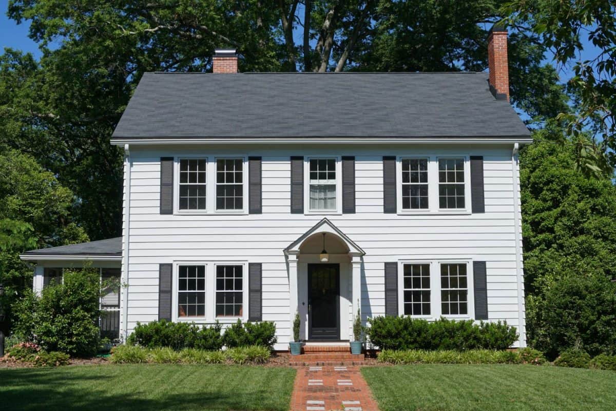 White two-story house built in the 1930s