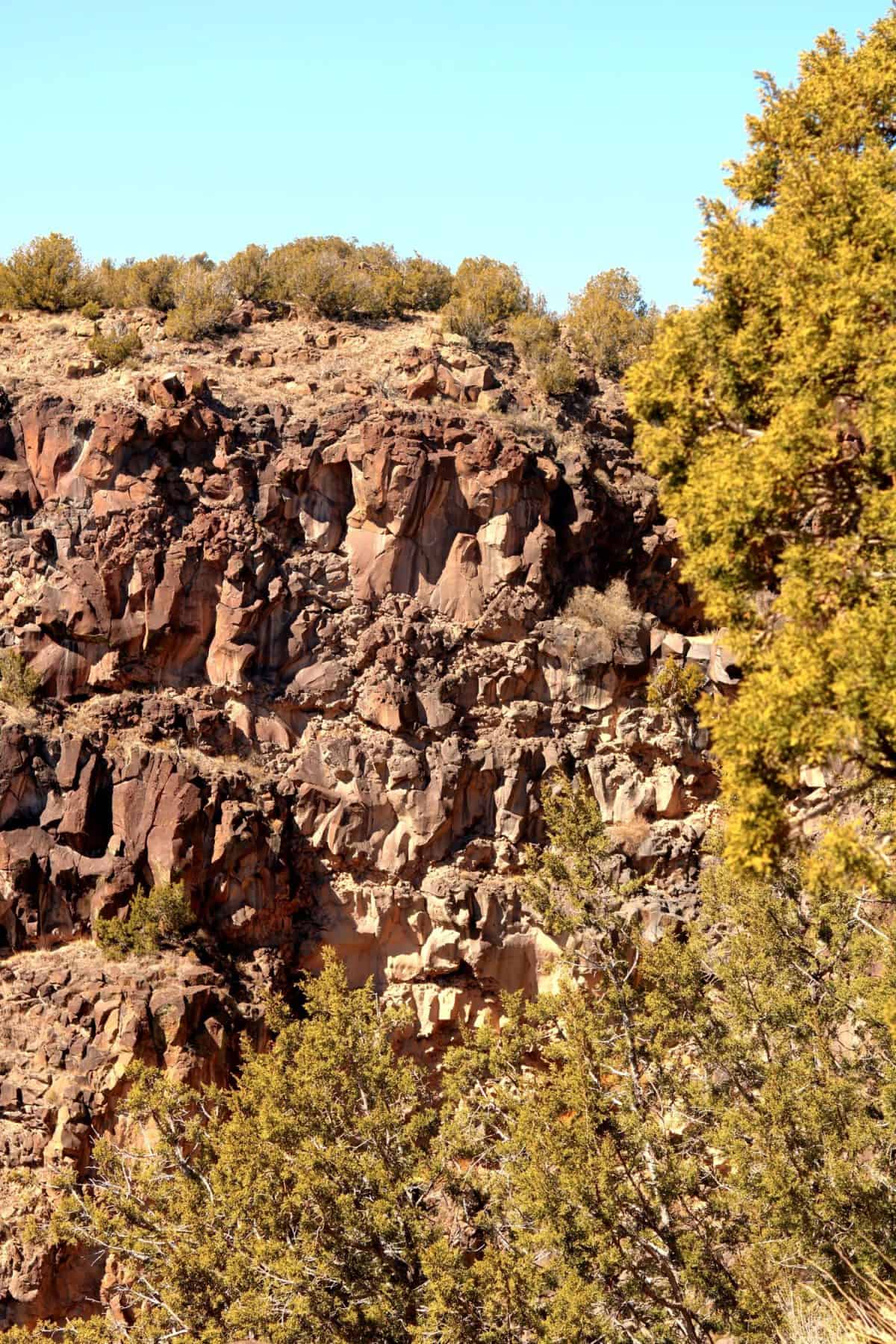 Climbing crag in White Rock, NM