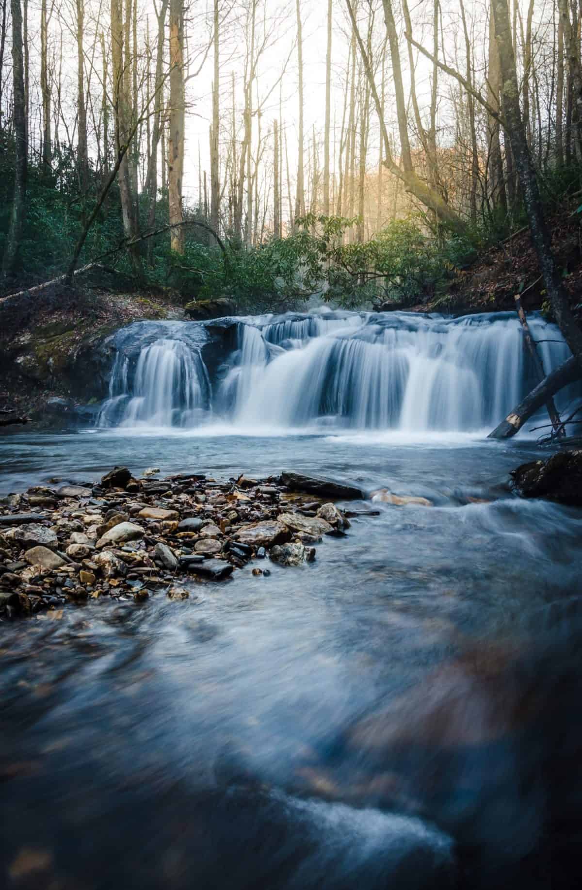 Avery Creek Falls in Brevard North Carolina