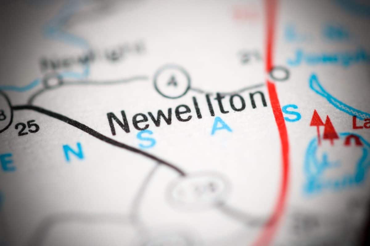 Newellton. Louisiana. USA on a geography map