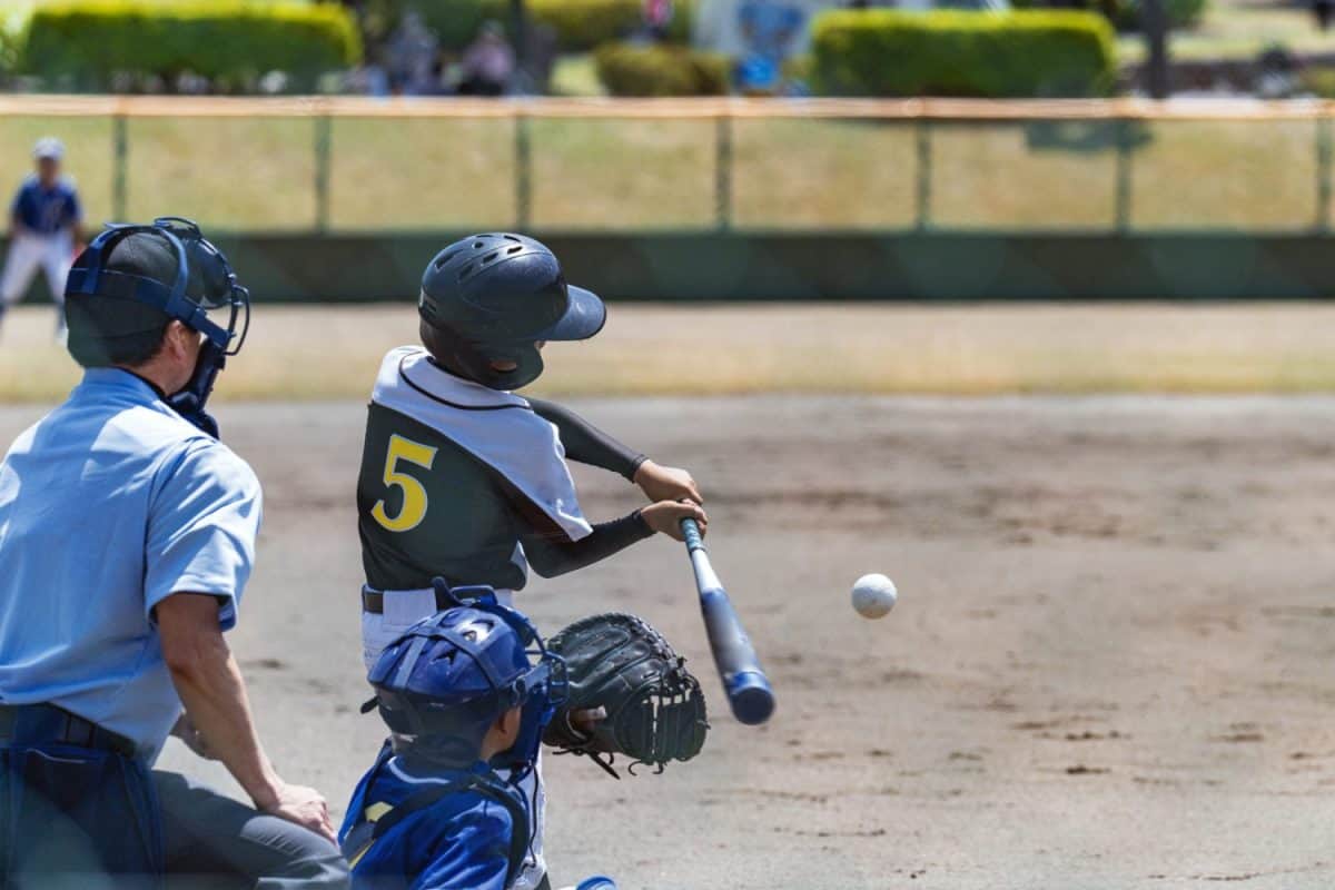 Scenery of a youth baseball game