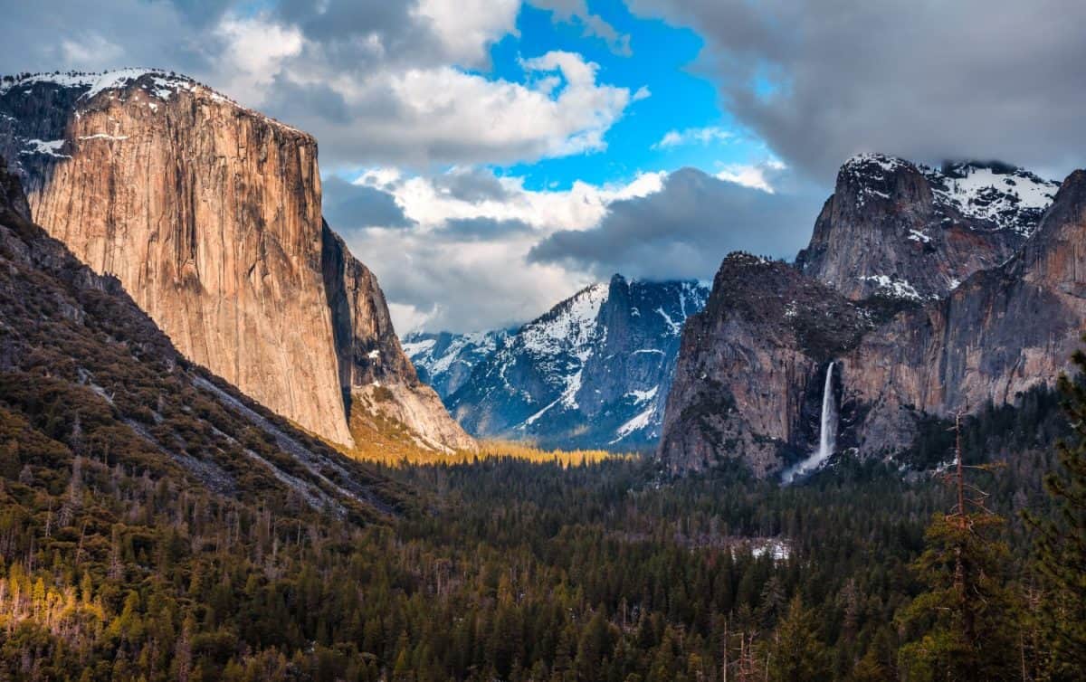 Clouds Rolling into the Valley at Dusk, Yosemite National Park, California. The best U.S. National Parks for hiking