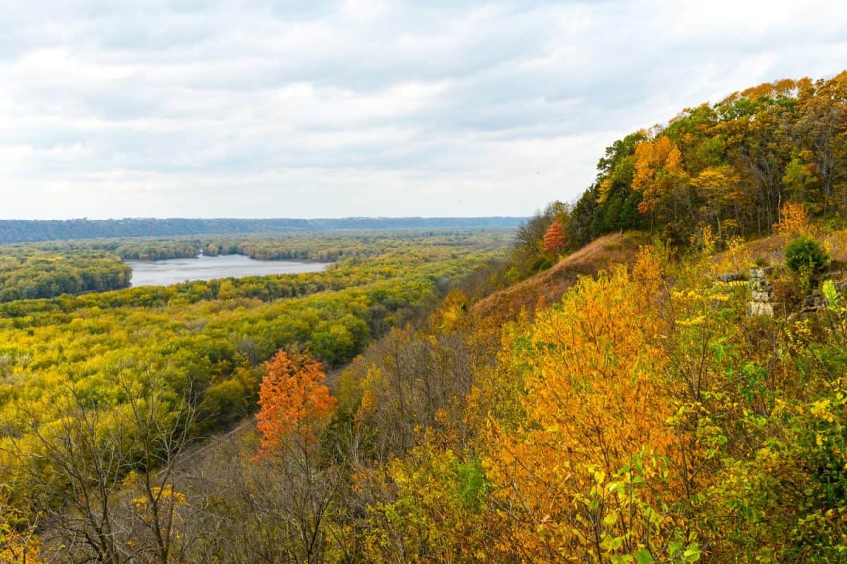 Fall on the MIssissippi in Nelson Dewey State Park in Wisconsin