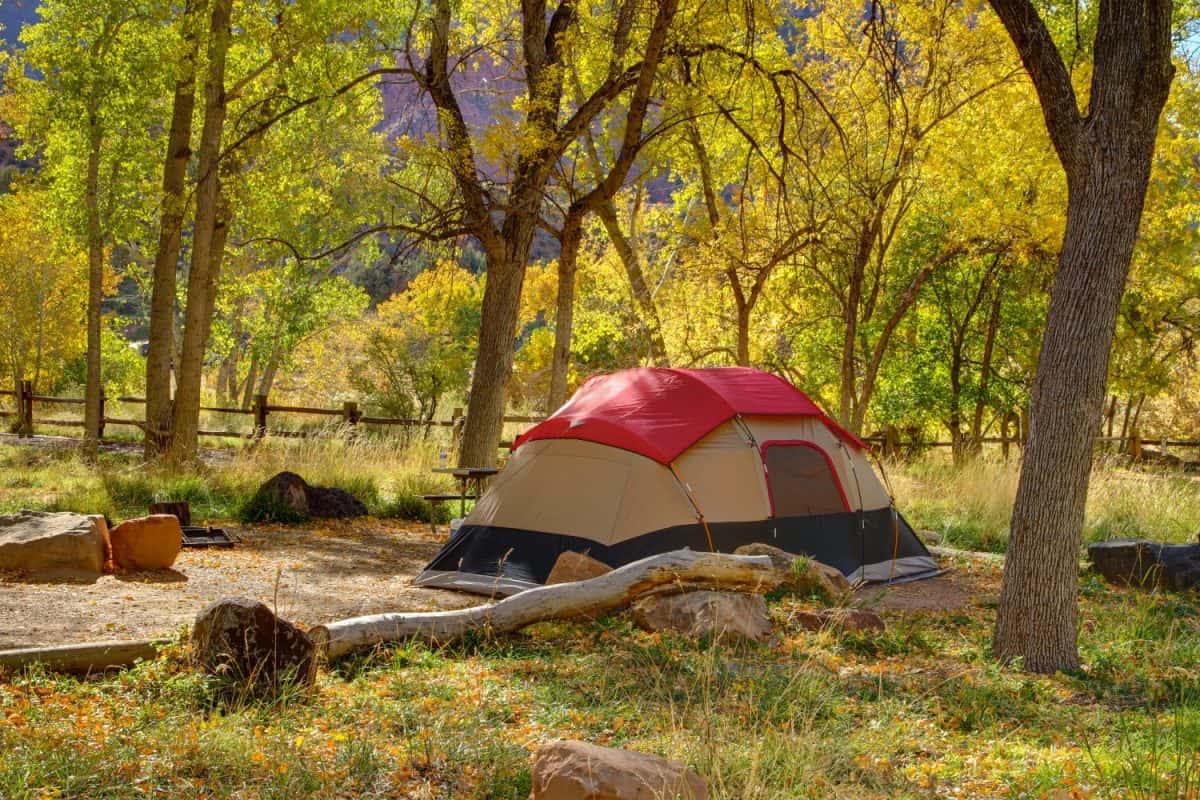 Autumn tent camping in Zion National Park - Watchman CampgroundThe best U.S. National Parks for camping