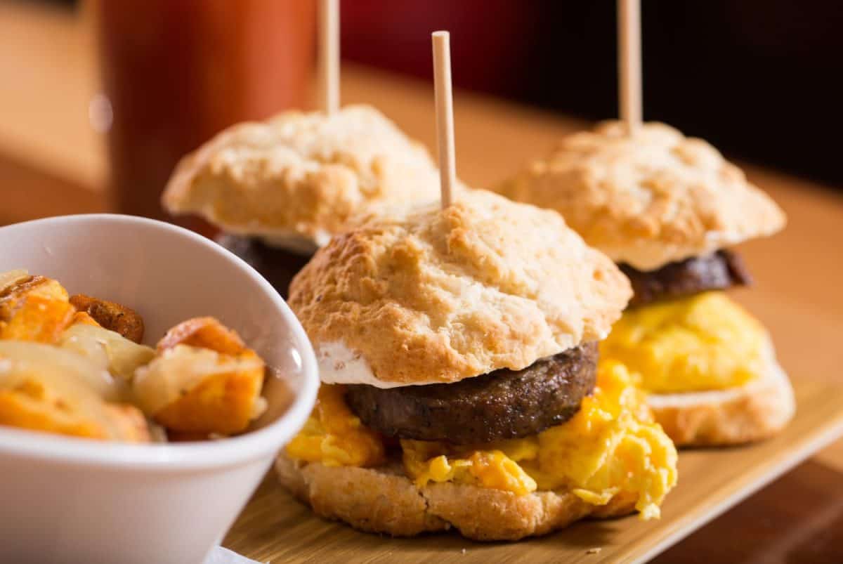 Sausage egg and cheese breakfast sliders