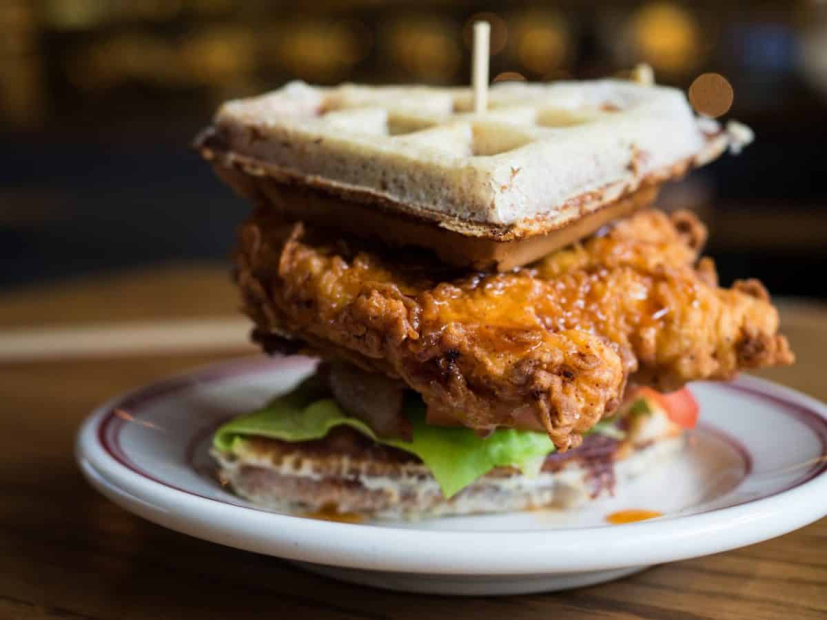 Fried Chicken and Waffle Sandwich