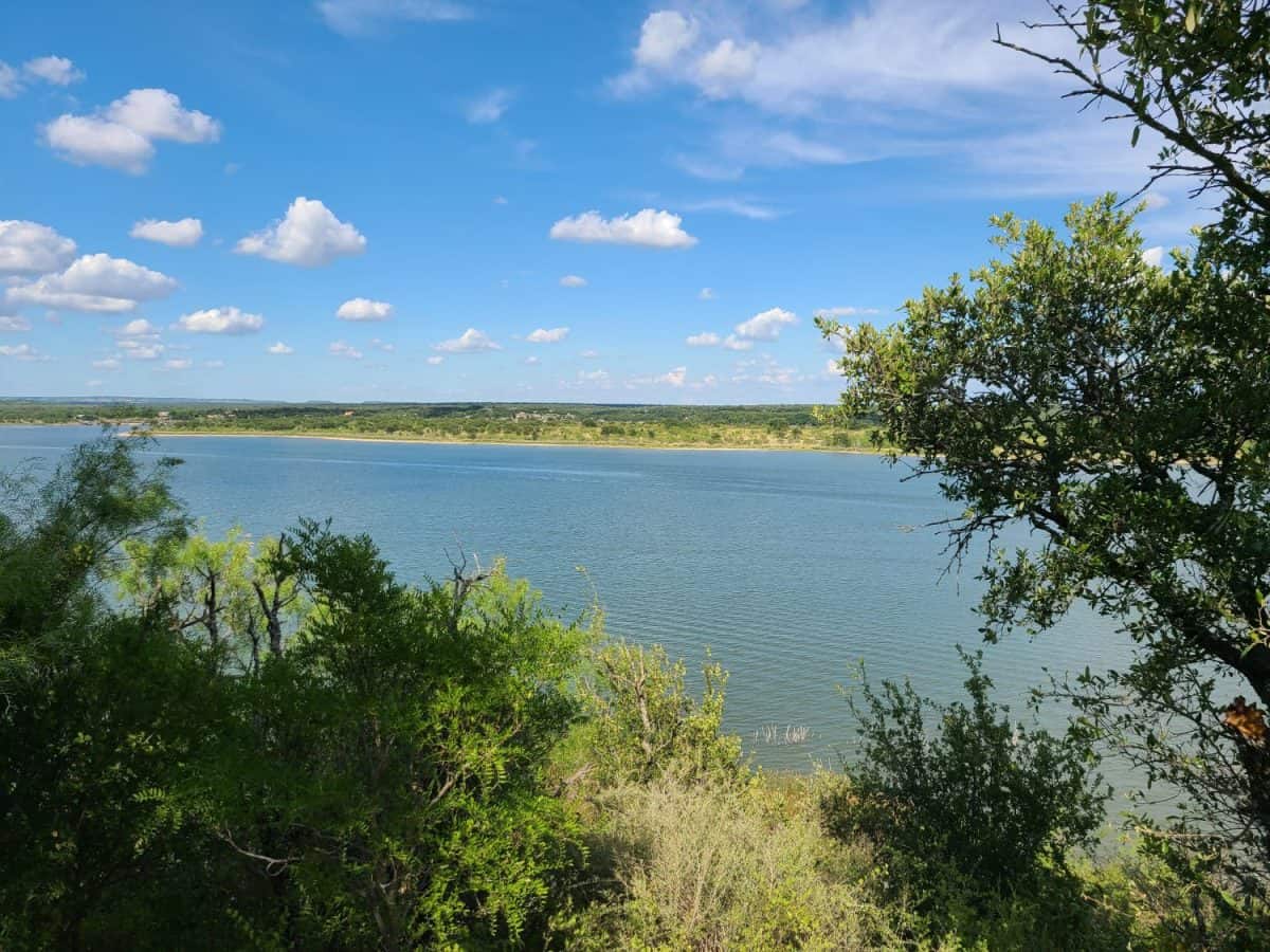 Lake Brownwood in Brownwood, Texas. View from one of the historical cabins.