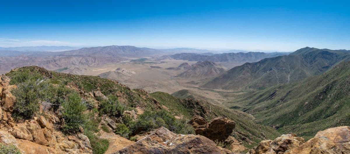 Views over the Southern California Desert from the top of Garnet Peak, along the Pacific Crest Trail, Cleveland National Forest.