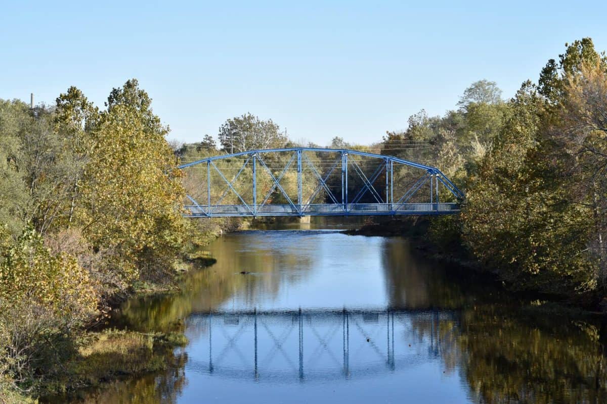 Bridge for crossing the white river in Anderson Indiana.