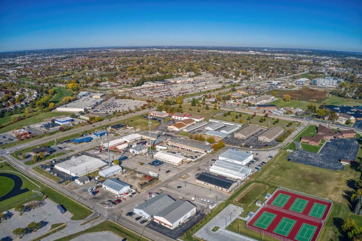 Aerial View of the Omaha Suburb of La Vista, Nebraska