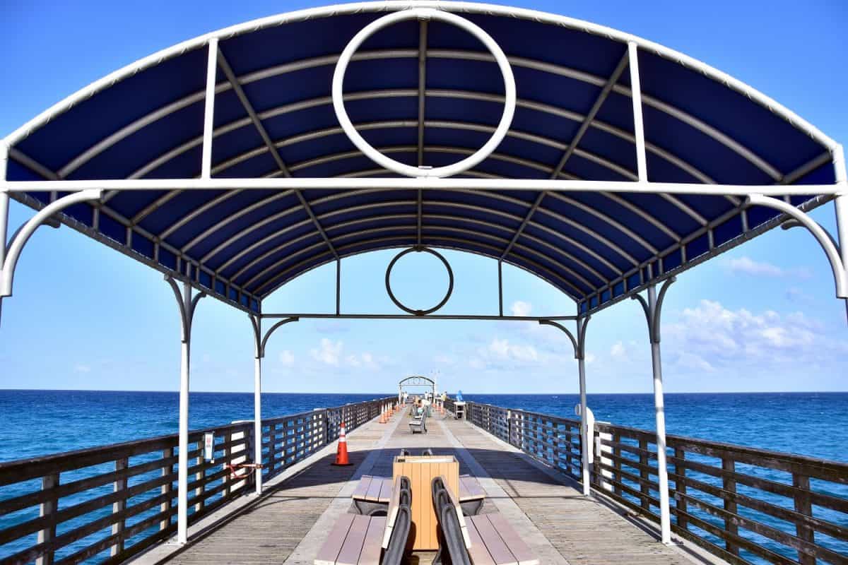 The view of William O Lockhart Municipal Pier Palm Beach, Florida, USA