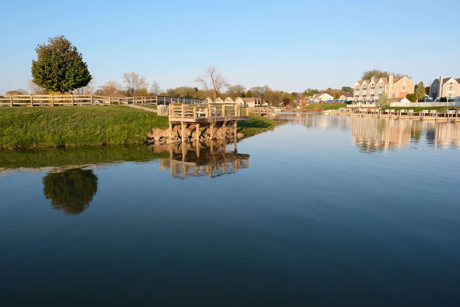 Marina on Lake Huron at Port Austin, MI, USA