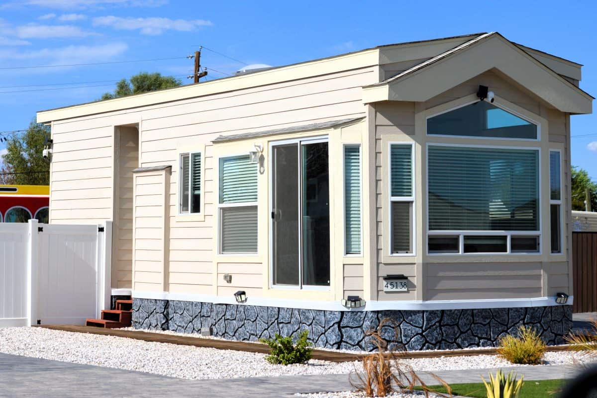 a new tiny home recently completed on small city lot