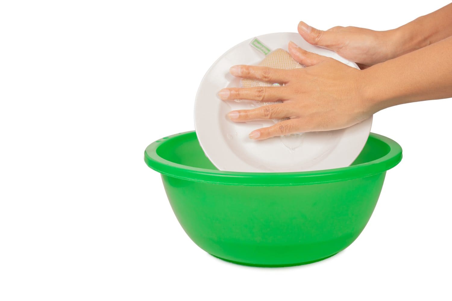 6. Putting a Plastic Wash Bowl in the Sink