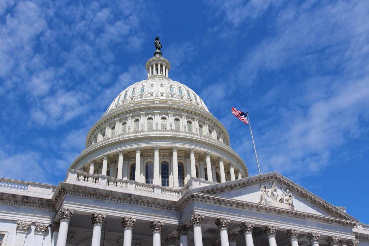 US National Capitol. American landmark in Washington, DC. United States Capitol.