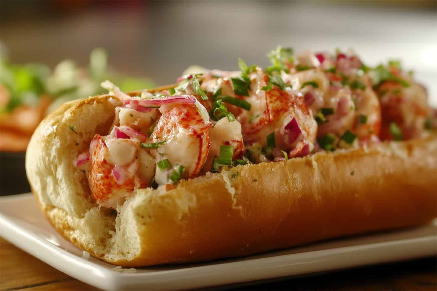 lobster and mayo roll sandwich 