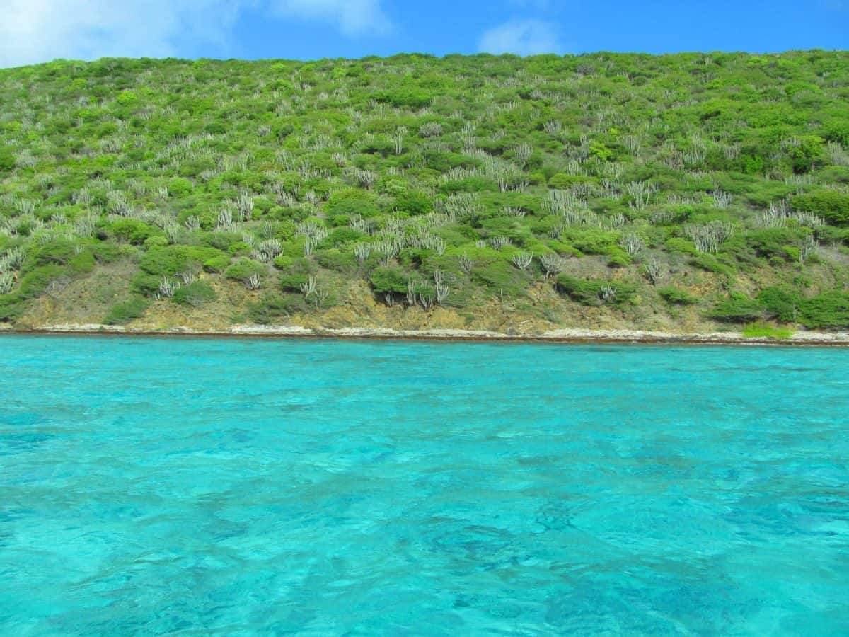 Beautiful turquoise waters off the uninhibited Buck Island Reef National Monument near St. Croix