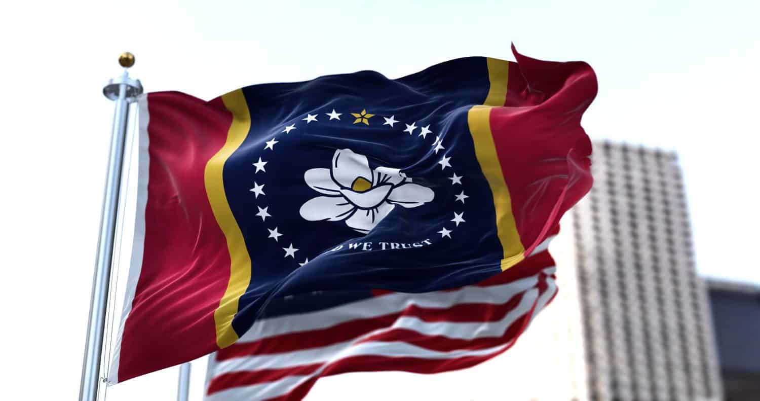 The Center of This Flag is a Magnolia Flower