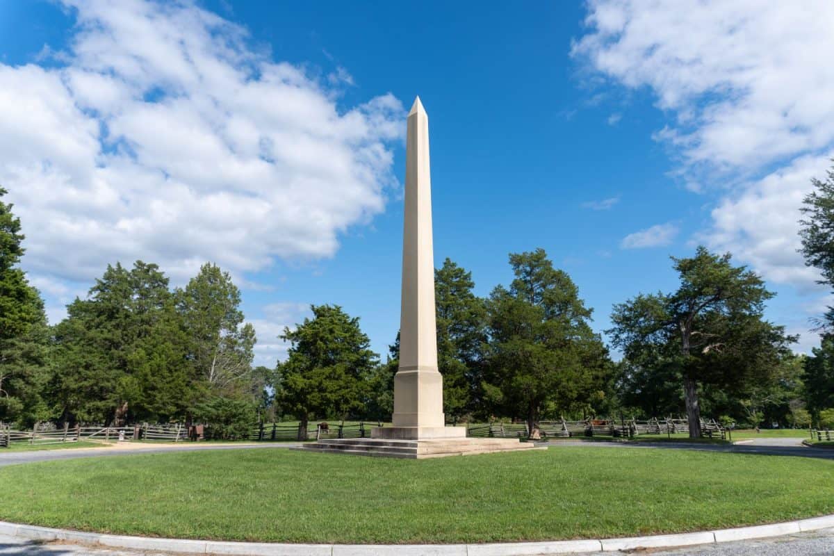 George Washington Birthplace National Monument in Northern Neck, Virginia. Memorial Obelisk