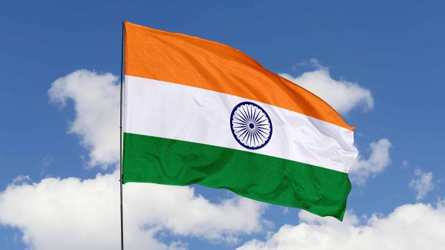 The flag of India