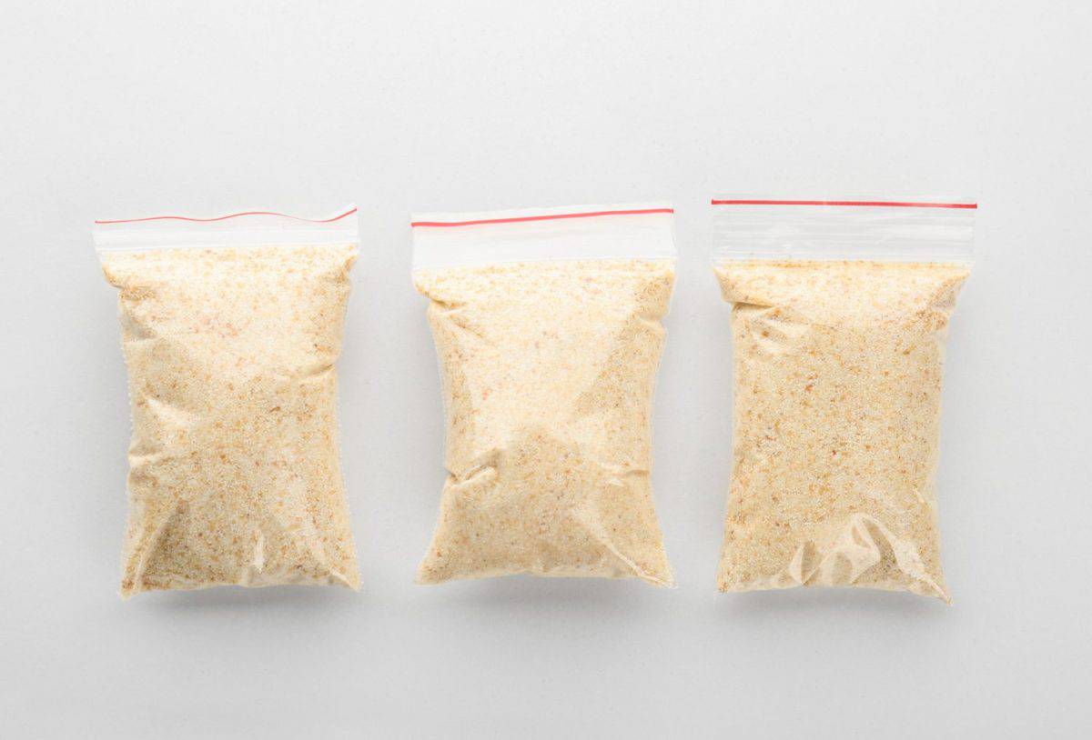 Ziploc bags with dried garlic powder on white background. The 16 Best Household Essentials You Should Be Buying at Target