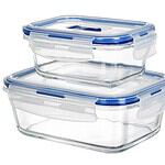 Brilliance Glass Food Storage Containers - Rubbermaid 6pc (set of 3)