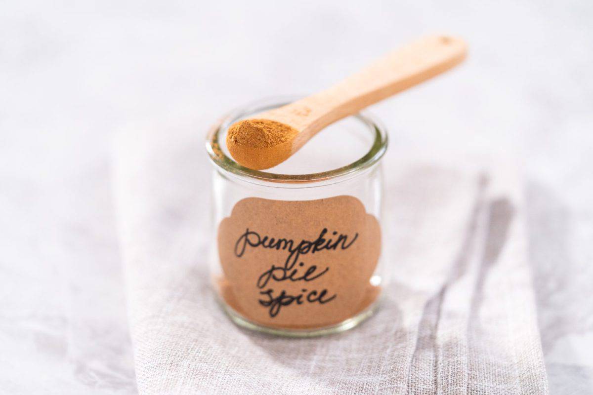 Homemade pumpkin pie spice for Autumn recipes.