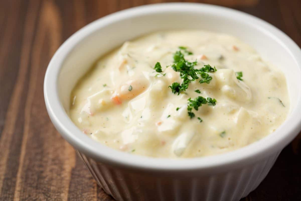 Tartar sauce. mayonnaise with chopped pickles and parsley and hard-cooked egg. Forget Chick-fil-A Sauce, Americans Go Crazy for These 8 Condiments