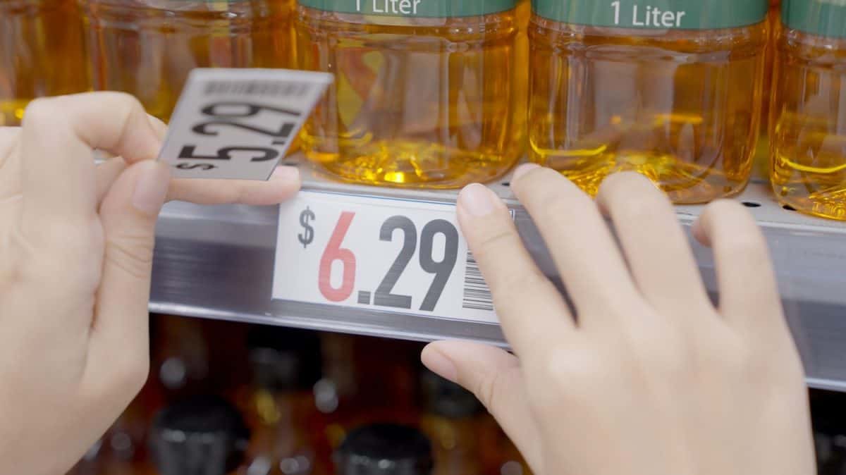 Rising prices cost of living interest rate tax raise crisis concept. Global CPI index data number surge up high in grocer market by cooking oil food supply chain issues at retail store grocery mall. 6 Harsh Realities That Made Me Reevaluate My Love for Starbucks