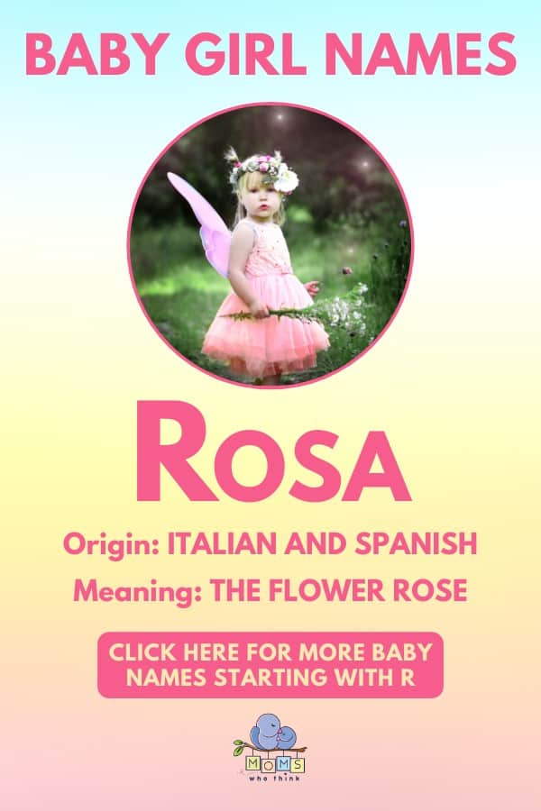 Baby girl name meanings - Rosa