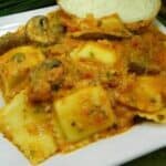 Try This Fantastic Ravioli with Tomato-Alfredo Sauce Recipe