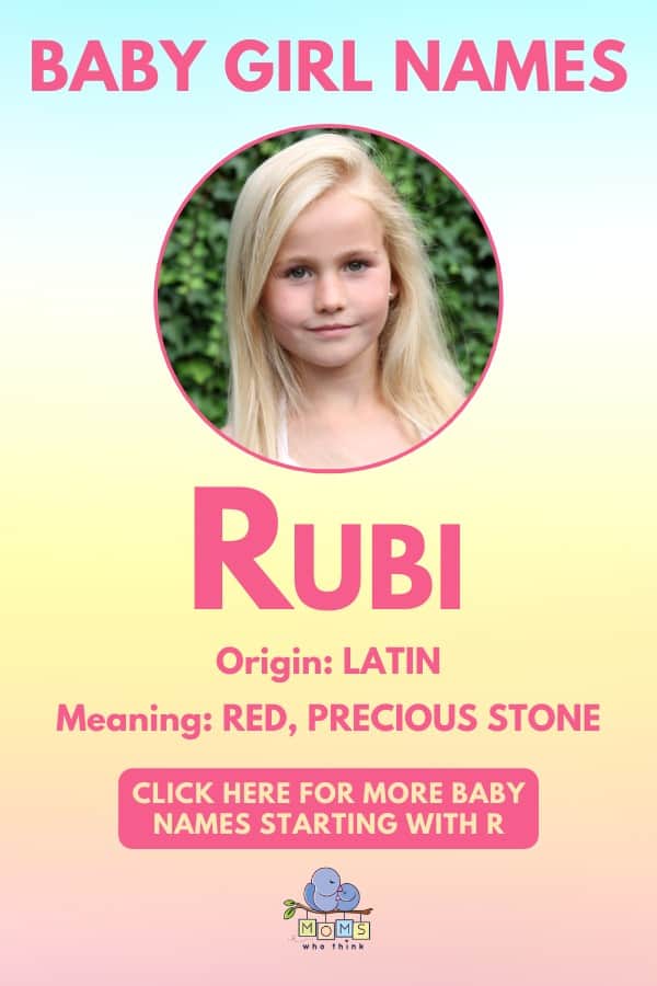 Baby girl name meanings - Rubi